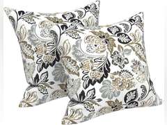 LVTXIII Outdoor/Indoor Throw Pillows, Decorative Throw Pillows with Inserts, 18"x18" Square Pillows for Bed, Couch, Sofa and Patio Furniture, Set of 2, Dailey Tan 43