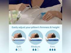 Fiber: The First & Original Water Pillow, clinically Proven to Reduce Neck Pain & Improve Sleep. Therapeutic, Ideal for People Looking for Proper Neck Support 74