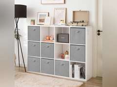 GRANNY SAYS Cube Storage Bins, 13x13x13 Cube Storage Organizer, Collapsible Storage Bins, Closet Storage Bins, Baskets for Shelves, Fabric Storage Cube, Cubby Storage Organization Gray, 8-Pack 36