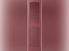 Lifetime Vinyl LL1S14X05500WN Standard Cathedral Top Center Mullion, Open Louver Vinyl Shutters, w/Installation Shutter-Lok's & Matching Screws (Per Pair), 14.5""W x 55""H, Wineberry 59