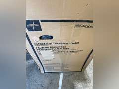 Similar model. Medline Ultra Lightweight Transport Wheelchair for Adults, Foldable, 19-Inch Seat Width, Black Frame, Black Upholstery 139