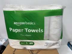 Amazon Basics 2-Ply Flex-Sheets Paper Towels, 6 Basics Rolls = 20 Regular Rolls, Everyday Value with 150 Sheets per Roll, Packaging May Vary 14