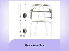 Medline Folding, Paddle Walker, 5" Wheels 40