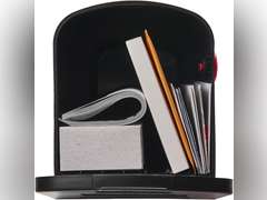 Architectural Mailboxes Parsons Medium Capacity, Plastic Post Mount Mailbox, Black 31