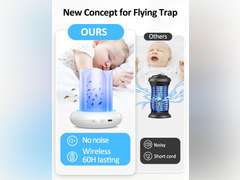 360 Flying Insect Trap with 60h USB Rechargeable Battery, Get-rid Food, Plant Fruit-Fly Killer, Night Light Catcher for Gnat, Noseeum, Flies, Housefly, Trap on Indoor House, Insectos Trampa 29