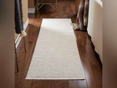 TOWN & COUNTRY LUXE Tretta Modern Geo Runner Area Rug with Plush High-Low Texture, Ivory, 1'9"x7'2" 28