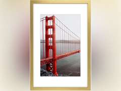 Frametory, 16x24 Frames Display 12x18 Picture with Mat or 16x24 Photo Without Mat, Shatter-Resistant Glass, Pre-Installed Wall Mounting Hardware - Gold 28