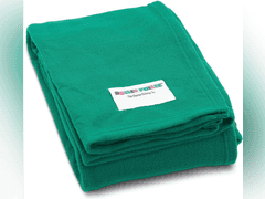 Rollee Pollee Green Fleece Cot Blanket size 50x55 16