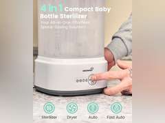 GROWNSY Bottle Sterilizer and Dryer, Compact Electric Steam Baby Bottle Sterilizer (Esterilizador de Biberones), Bottle Sanitizer for Baby Bottles, Pacifiers, Pump Parts 50