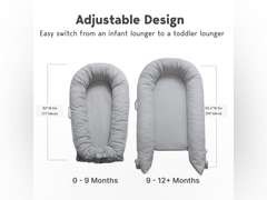(See pictures)Deluxe Lounger Cover | 100% Cotton Baby Lounger Extra Cover for Dockatot Deluxe | Hypoallergenic Infant Baby Nest Replacement | Cover Only (Gainsboro)(similar model) 36