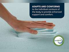 Serta ThermaGel Cooling, Pressure-Relieving Memory Foam Mattress Topper, 2 Inch, King Blue 70
