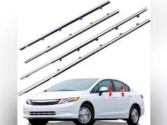 Weatherstrip Window Seal Car Window Moulding Trim, Silver Compatible with2012-2015 Civic 4 Door Sedan. OE 72450-TR0-A01 72410-TR0-A01 72950-TR0-A01 72910-TR0-A01 Set of 4 38