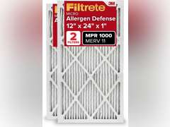 Filtrete 12x24x1 AC Furnace Air Filter, MERV 11, MPR 1000, Micro Allergen Defense, 3-Month Pleated 1-Inch Electrostatic Air Cleaning Filter, 2 Pack (Actual Size 11.719x23.72x0.85 in) 21