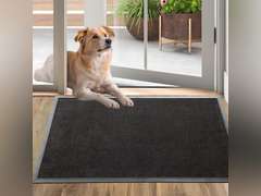 Door Mat Indoor Entrance, Outdoor Mats for Front Door, Non Slip Mat Inside and Outside, Entry Mat Doormat for Entryway, Washable Floor Mats, All Seanson Sturdy Natural Rubber Rug, 36x24 Inch, Black 49