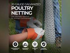 YARDGARD 308495B 2 Inch Hexagonal Mesh, 36 Inch by 150 Foot 20 Gauge Galvanized Poultry (Chicken) Netting Fence 38