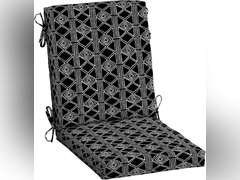 Arden Selections Outdoor Dining Chair Cushion 20 x 20, Black Global Stripes 4 pieces 146