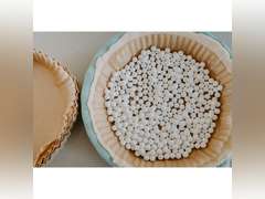 BakeBarn Parchment Paper for Pie Weights and Pans Plastic Free Packaging Pre Formed Fit 8 9 10 Inch Dish Natural Unbleached Food Grade Non-Stick Liner 31
