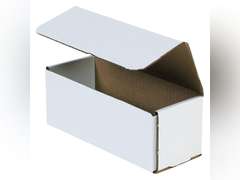 Aviditi White Corrugated Cardboard Mailing Boxes, 8 x 3 x 3 Inches, Pack of 50, Crush-Proof, for Shipping, Mailing and Storing 78