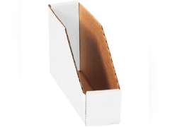 BOX USA BBINBIN29 Open Top Bin Boxes, 2" x 9" x 4 1/2", Oyster White (Pack of 50) BOX USA Cardboard Storage Bins, Open Top Bin Box, 4"L 12"W x 4.5"H (50-Pack ) 76