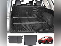 Cargo Mat Fit for 2021-2024 Nissan Rogue Cargo Liner TPE Trunk Mat All Weather Seats Back Protector for 2024 Nissan Rogue Accessories(Cargo Mat+Backrest Mat, Non Sport Model) 88
