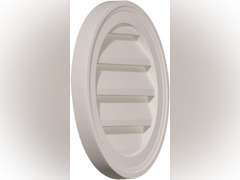 Ekena Millwork GVRO16D 16" W X 16" H X 1 5/8" P Round Gable Vent Louver, Decorative 67