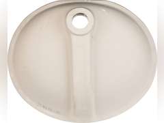 MSI 17 inch x 14 inch Oval Porcelain Ceramic Undermount Bathroom Vanity Vessel Sink, Bisque 224