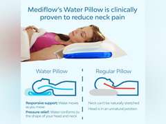 Fiber: The First & Original Water Pillow, clinically Proven to Reduce Neck Pain & Improve Sleep. Therapeutic, Ideal for People Looking for Proper Neck Support 74