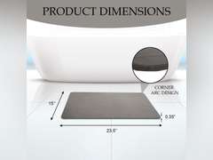Stone Bath Mat - Quick Dry, Absorbent, Fast Drying Diatomite Bathroom Floor Mat - Luxurious Non-Slip Stone Bath Mats for Bathroom and Shower, Diatomaceous Earth Bath Stone Mat 36
