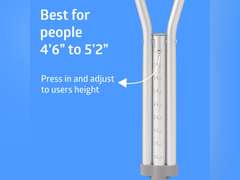 Medline Lightweight Aluminum Red Dot Guardian Crutches, for Patients 4 6 5 2 Tall, Walking Aid for Kids, Adults & Seniors, 300 lbs. Weight Capacity 33