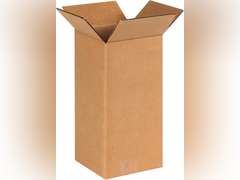 Boxes Fast BF6612 Tall Cardboard Boxes, 6" x 6" x 12", Single Wall Corrugated, for Moving, Shipping, Packing or Storage, Kraft (Pack of 25) 68