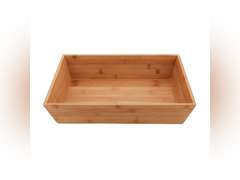 G.E.T. Enterprises BAMTRY-02 18" x 12" Bamboo Rectangular Tray, 4" Deep, Bamboo 70