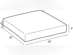 Arden Selections Outdoor Seat Cushion 21 x 21, Sapphire Blue Leala 32