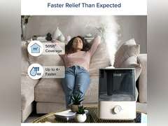 Levoit Cool Mist Humidifier for Room, Top Fill Humidifer for Large Rooms, 6L, Classic 300, Gray 106