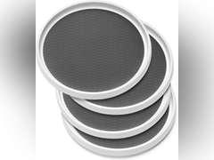 Set of 4, 10 Inch Non-Skid Lazy Susan Organizers - Turntable Rack for Cabinet, Pantry Organization and Storage, Kitchen, Fridge, Bathroom Makeup Vanity Countertop, Under Sink Organizing, Spice Rack 20