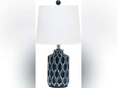 Elegant Designs LT3306-BLU Table Lamp, Blue 27