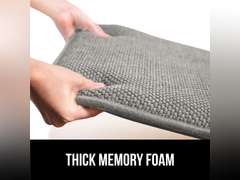 GORILLA GRIP Slip Resistant Chair Cushions, No Ties Required, Set of 6 Memory Foam Pads for Dining Room, Kitchen Table, Office, Rocking Chairs, Plush Seat Cover Cushion Pad, Home Decor, 16x16, Gray 69