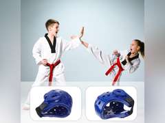 Sosoport Sparring Headgear Taekwondo Helmet Absorbant Kickboxing Player Head Shield Air Vented Kickboxing Head Shield for Youth 27