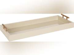 Kate and Laurel Lipton Narrow Rectangle Wood Accent Tray, 10x24, Natural 53
