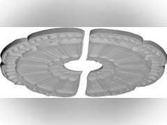 Ekena Millwork CM18FW2 18 1/2" OD X 3 5/8" ID X 7/8" Flower Ceiling Medallion, Two Piece 41