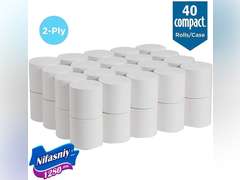 Ultra Plus Bathroom Toilet Paper Tissue,Septic Safe, 1280 Sheets/Roll, Bulk Quantity 40 Rolls/Carton,Fragrance Free,White 30