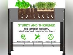 PROXRACER Raised Garden Bed with Detachable Legs Elevated Metal Planter Box for Growing Fresh Herbs Vegetables Flowers Succulents&Other Plants for Outdoor Backyard Patio Deck Balcony Black L 135