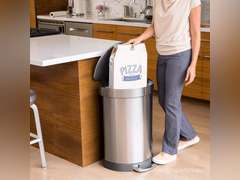 simplehuman 60 Liter / 16 Gallon Stainless Steel Semi-Round Step Trash Can with Liner Rim, Brushed Stainless Steel 131