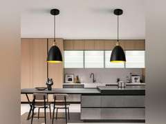 Modern Round Hanging Light Black and Gold Pendant Light, 7 inches in Diameter, Suitable for Kitchen Island, Kitchen Sink, Dining Room, Bedroom, Hallway 10