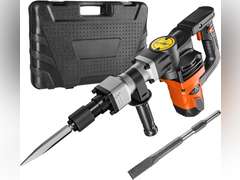 VEVOR Demolition Jack Hammer, 1400W Electric Jackhammer Heavy Duty, 2900 BPM Concrete Breaker 2pcs Chisels Bits Chipping W/Case, Gloves 74