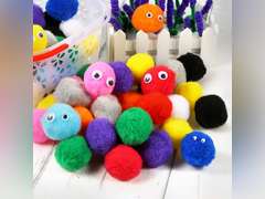 Pllieay 2 Inch Very Large Assorted Pom Poms Arts and Crafts for DIY Creative Crafts Decorations 13