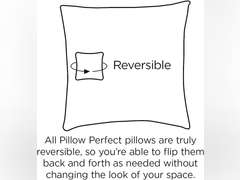 Pillow Perfect Plush Fiber Fill, Weather and Fade Resistant, Blue Fresco, 72.5" x 21" 64