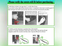 Stove Gap Covers /6061T-6 aluminum alloy -23.4"" / Oven Side Gap Filler/Range Trim Kit/Guard Between Stove Top & CounterCounter Stove Gap Covers for a Seamless and Clean Kitchen 24