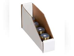 BOX USA BBINBIN29 Open Top Bin Boxes, 2" x 9" x 4 1/2", Oyster White (Pack of 50) BOX USA Cardboard Storage Bins, Open Top Bin Box, 4"L 12"W x 4.5"H (50-Pack ) 76