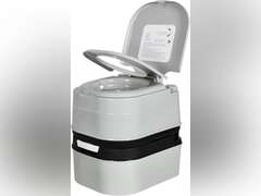 YITAMOTOR Portable Toilet Camping Porta Potty with Paper Collection 6.34 Gallon, Indoor Outdoor RV Toilet with Handle Pump, Leak-Proof OutdoorToilet for RV Travel, Boat, Trips, Grey 103