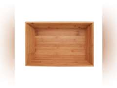 G.E.T. Enterprises BAMTRY-02 18" x 12" Bamboo Rectangular Tray, 4" Deep, Bamboo 70